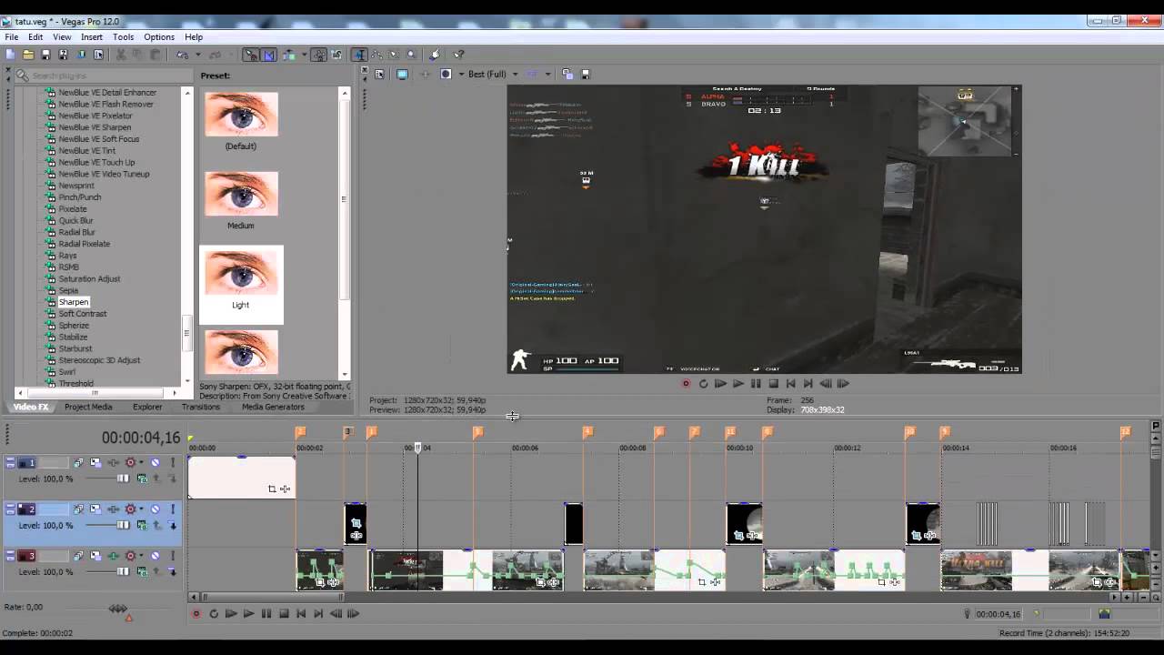 Sharpen and Active Camera | How to edit in Sony Vegas ...