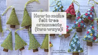 Felt Christmas Tree Ornaments