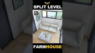 7x7m Split Level #farmhouse #resthouse #design