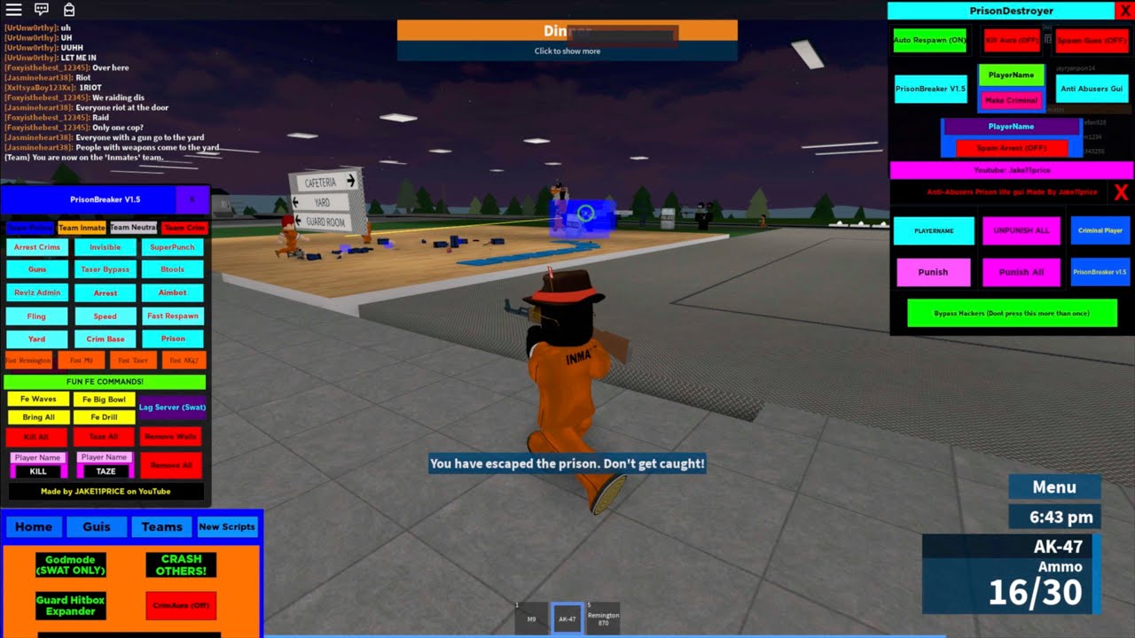 ROBLOX Prison Life  M9 + AUTOCLIKER is TO OP 