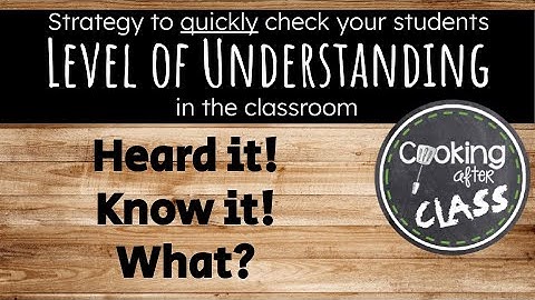 Quickly Check for Students Level of Understanding