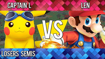 Smash2School - Captain L (Pikachu) vs. Len (Mario) - Losers Semis - SSB4