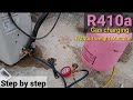 R410a gas charging|how to charge R410a refrigerant|R410a kaisay charge karain|Ac repair|Ac not cool