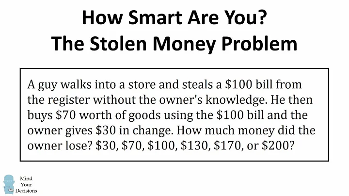 HOW SMART ARE YOU? The Stolen Bill Riddle (Viral M...