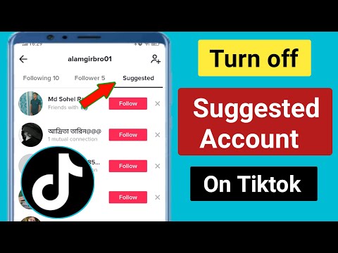 How to Turn off Suggested Account on Tiktok.Stop suggested account on tiktok.Disable suggest tiktok