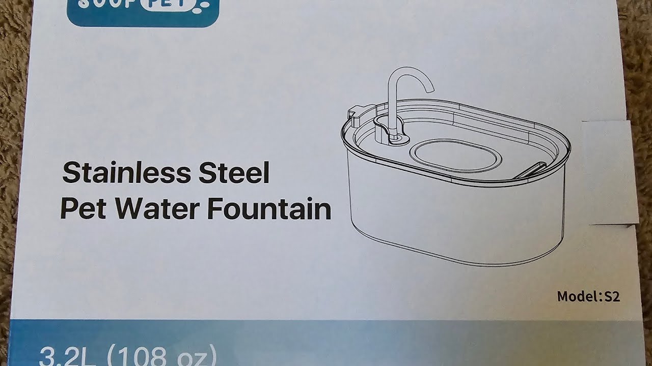 Soofpet stainless steel pet water fountain first introduction pt. 2