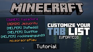 Customize Your TAB List in your Minecraft Server (Updated)