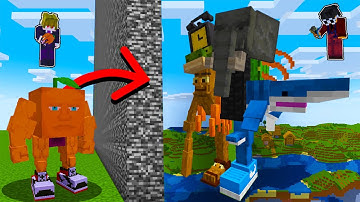 I Cheated Using //GIANT in Minecraft Mob Battle!
