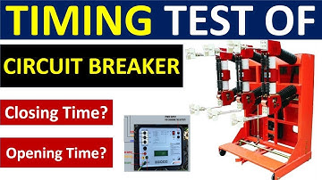 Timing test of Circuit breaker/ Opening time/ Closing time of Circuit breaker