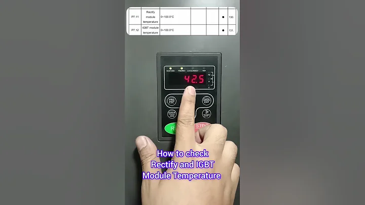 Rectify and IGBT Module Temperature Settings #invt #parameter #invtSettings