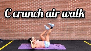 Crunches variations: core exercises