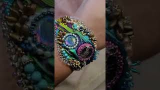 Amazing Beaded Bracelets - Bead Embroidery Examples #shorts