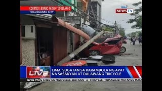 NTVL: Lima, sugatan sa karambola ng apat na sasakyan at dalawang tricycle