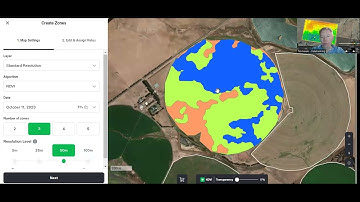 Using DataFarming zoning and variable rate tool for centre pivot irrigation.