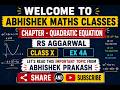 QUADRATIC EQUATION CLASS X