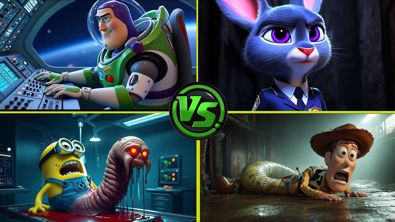 Lightyear Monster vs Zootopiya vs Minion snake vs Woody Monster vs Sonic Monster vs  Lightyear Exe