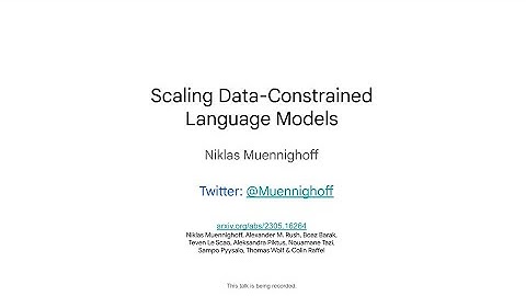 Scaling Data-Constrained Language Models | Talk at IST-Unbabel Seminar