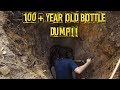 Digging Bottles in a 100+ year old Bottle Dump!!!