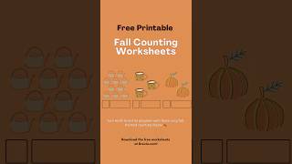 Free Printable Fall Counting Worksheets! Get yours only on Drevio.com!
