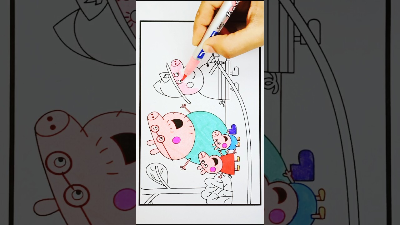 Peppa Pig Drawing and Coloring for Kids, 743