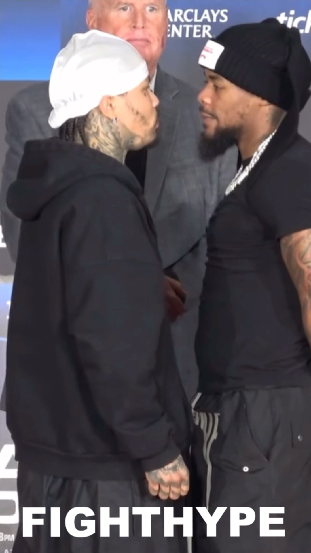 Gervonta Davis TRIES TO PUNK Lamont Roach with MEAN MUG \u0026 WALK-OFF at FIRST FACE OFF