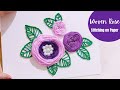 Diy embroidery beautiful woven rose flower design hand stitching on papersuper creative embroidery