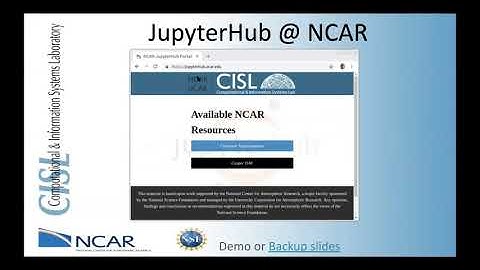 JupyterHub at NCAR