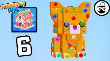 Unscrew This Cute Cat Statue 🔩 Screwdom 3D - Gameplay Walkthrough |Part 6|