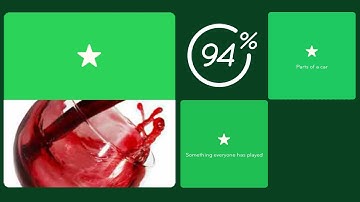 94% Answers | Parts of a car – Something everyone has played – Glass with red wine picture