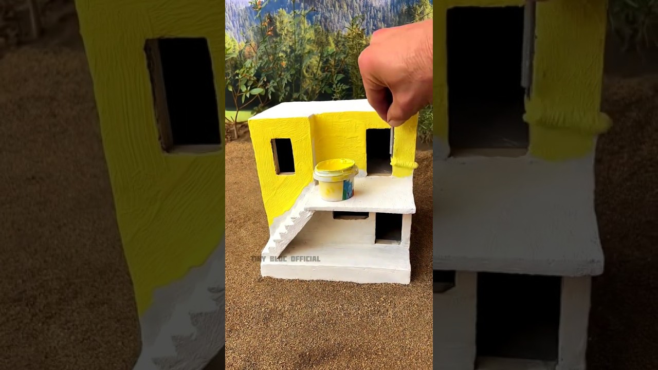 How to build a wooden blocks | mini bricks construction final 