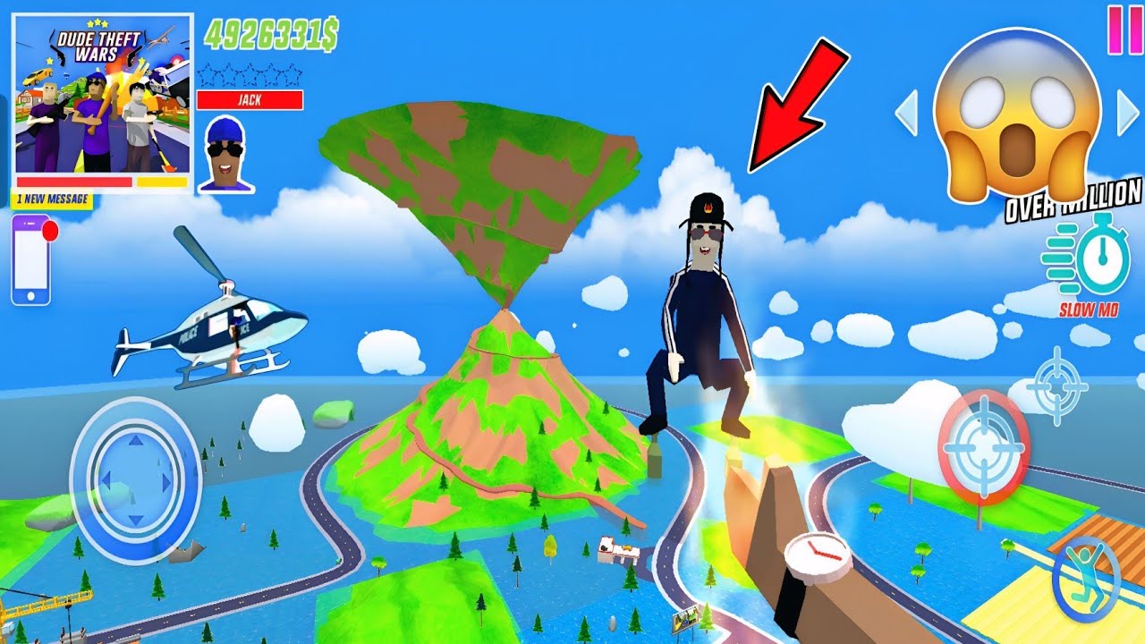 Jack New Mountains Giant Kiril 😱 in dude theft wars gameplay