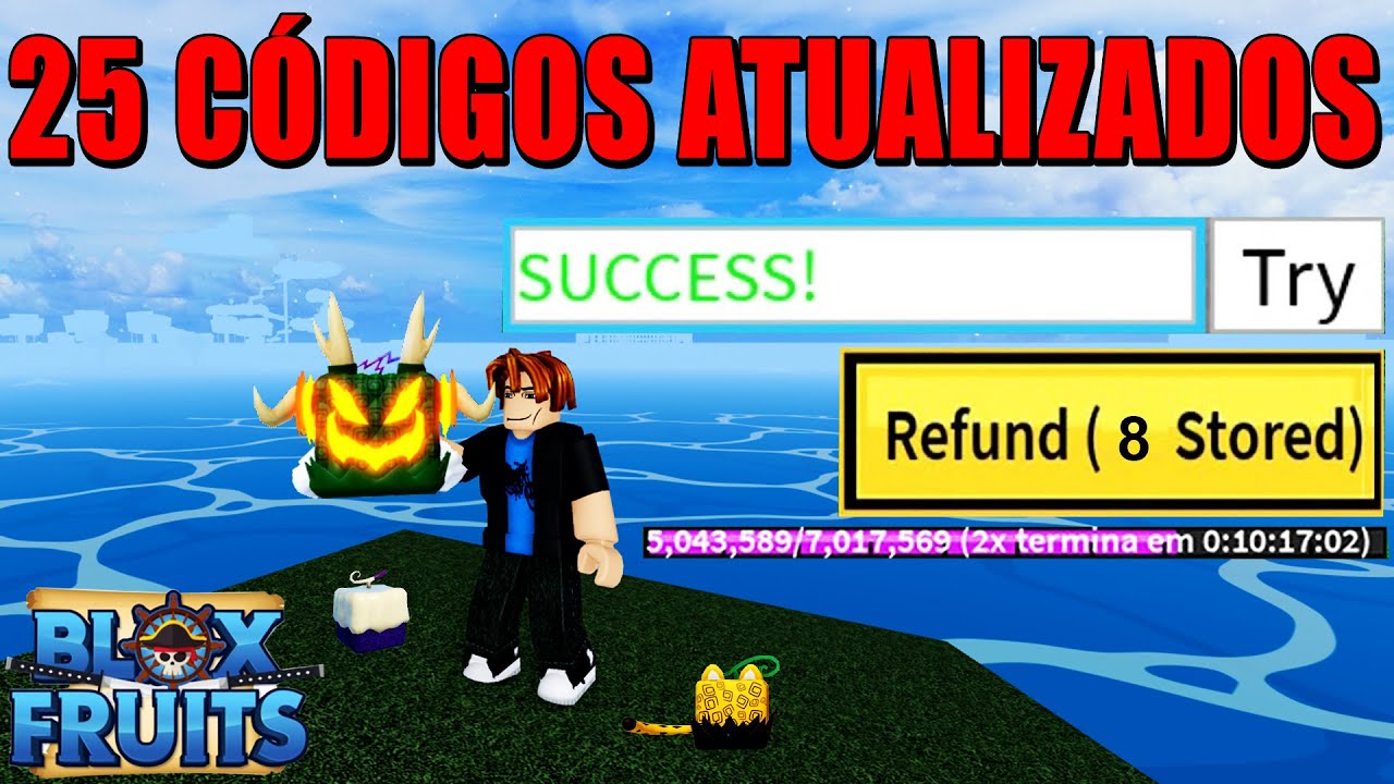 CORRE!! TODOS OS 5 CÓDIGOS DE RESET STATUS DO BLOX FRUITS (roblox