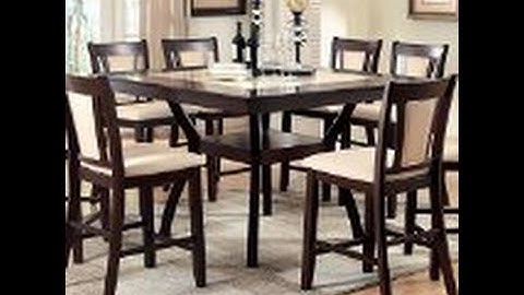 Brent Traditional Style Dark Cherry Finish 5-Piece Counter Height Table Set
