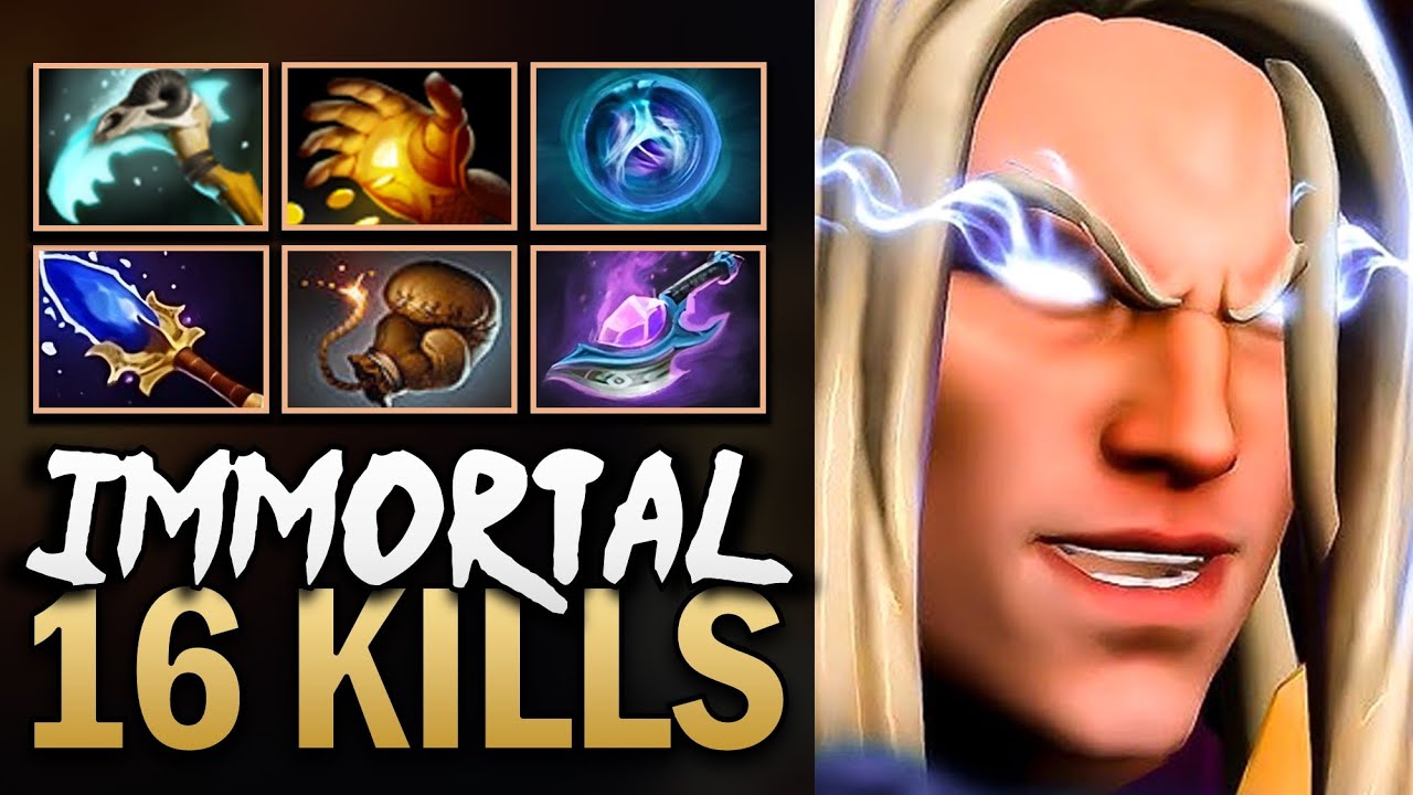Invoker Gameplay with 16 Kills and Linkens Sphere - Dota 7.40
