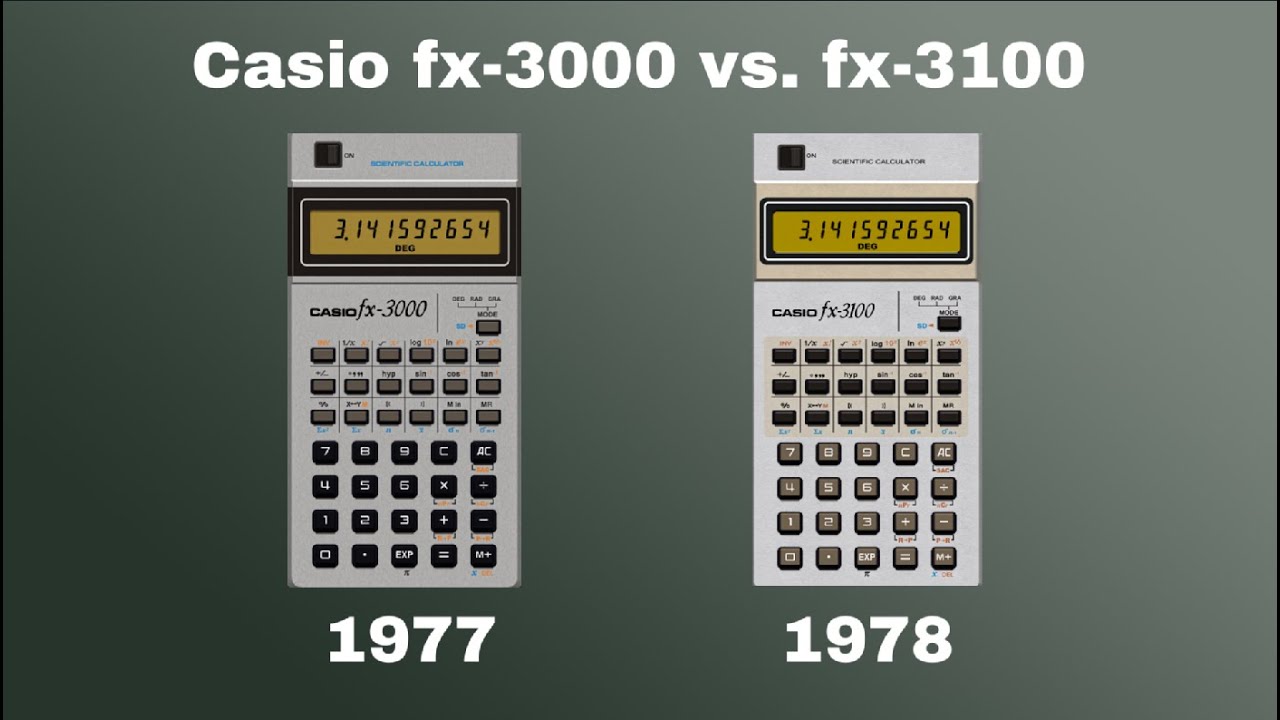 Casio fx-3000 vs fx-3100 calculator comparison