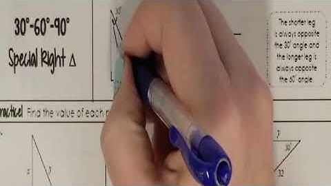 Lesson 9.1 Special Right Triangles