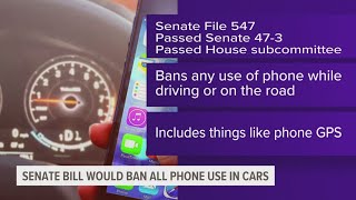 Senate bill would ban all phones use in cars