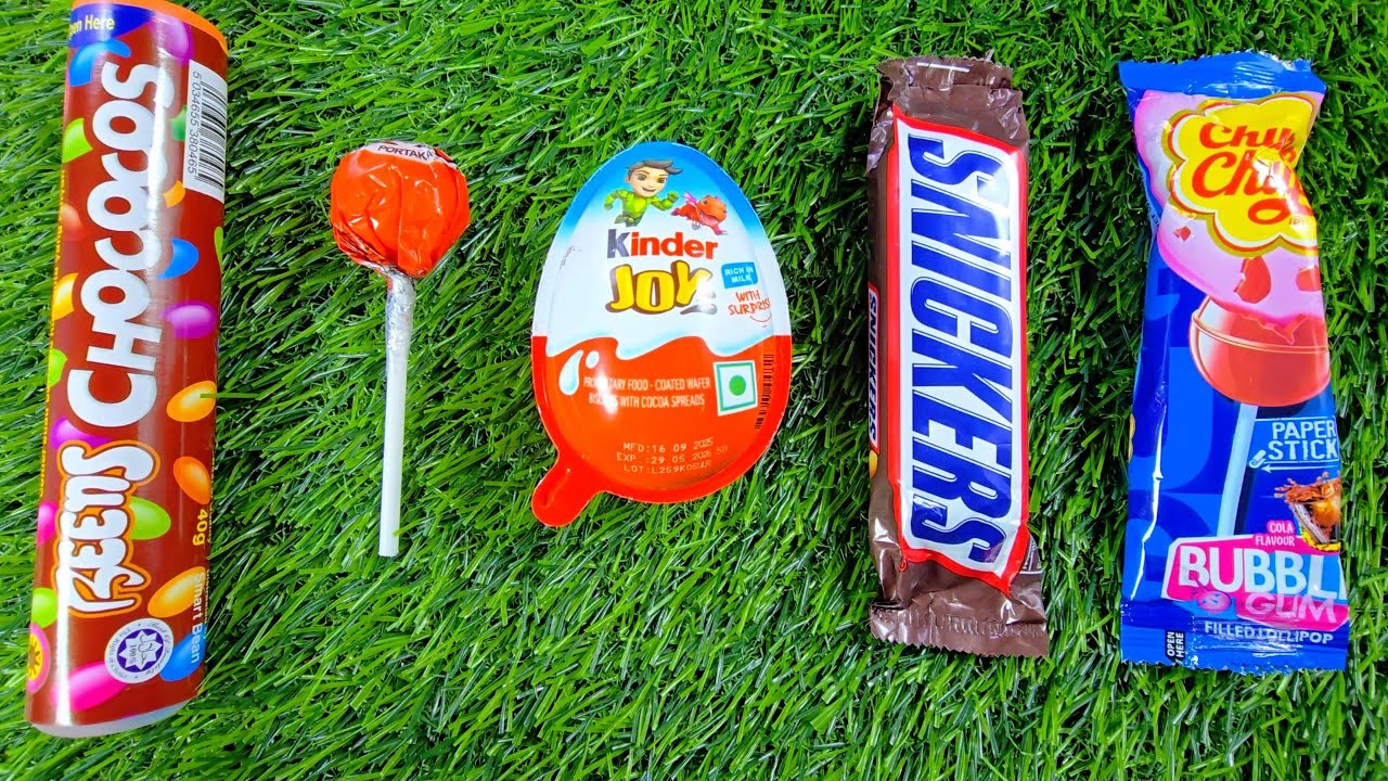 ASMR Most Popular Candys / some lots of colorful rainbow lollipop candy unpacking chocolate eat