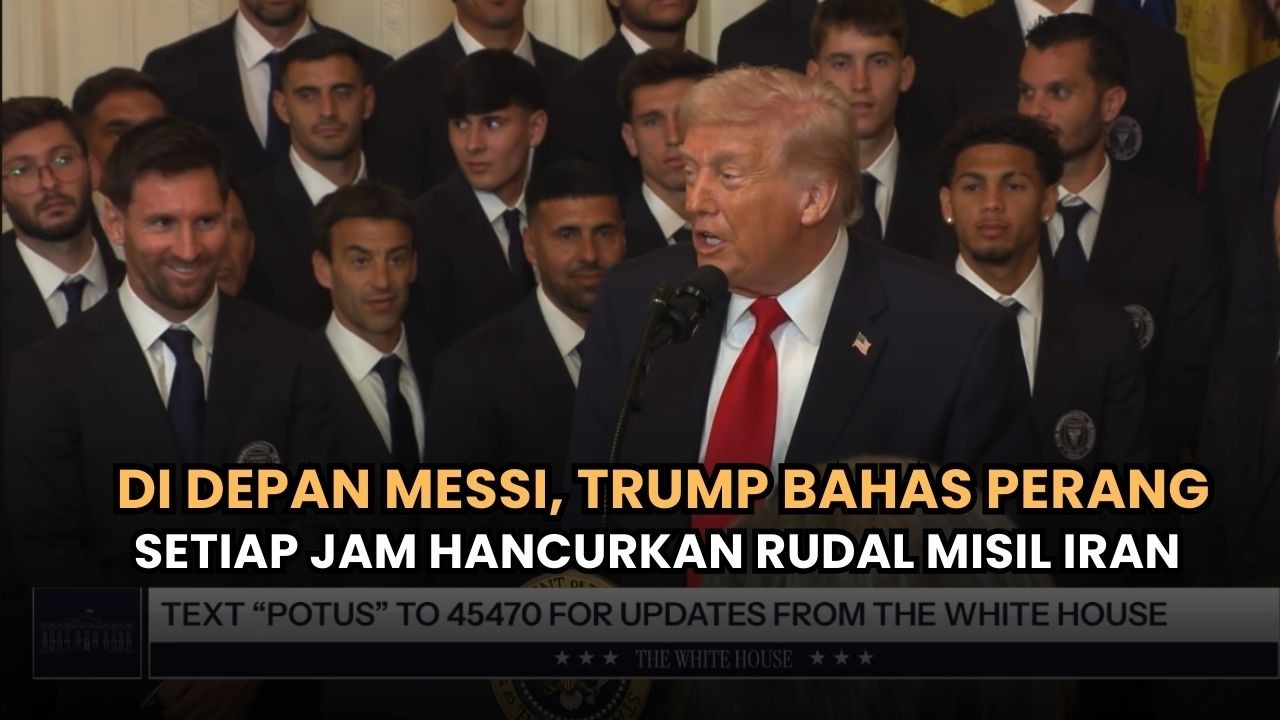 Di Depan Messi, Trump Gagah Bahas Perang Iran : Kami Hancurkan Misil Iran Setiap Jam