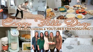 COZY FALL DAY 2019 | MORNING ROUTINE, COOKING, CLEANING & YOUTUBER FRIENDSGIVING | Lauren Midgley