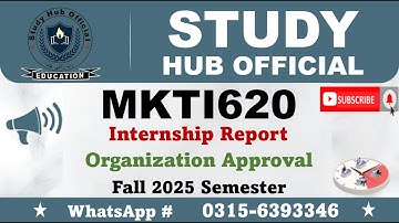 MKTI620 Assignment 1 solution Internship Report 2025 #mkti620