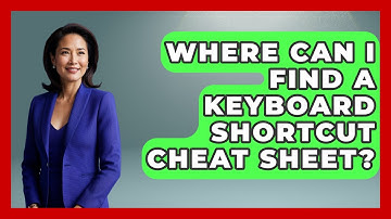 Where Can I Find A Keyboard Shortcut Cheat Sheet? - Graphic Design Nerd