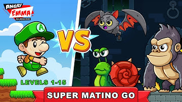 Super Matino Go - Levels 1-15 + BOSS (Android Gameplay)