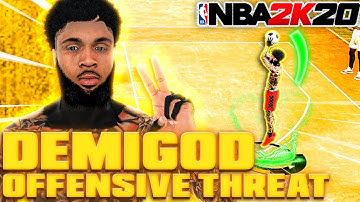 MY DEMIGOD OFFENSIVE THREAT DESTROYS DEFENDERS AT THE PARK ON NBA 2K20!!