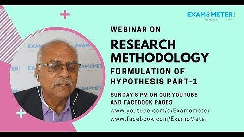 Formulation of Hypothesis Part-1 || Research Methodology Webinar || Examometer