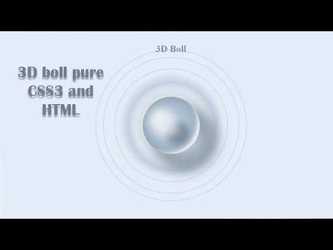 3D boll in CSS3 and HTML | 3d objects in CSS