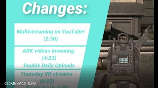 Stream Schedule, Double Daily Uploads, YouTube streams! CHANNEL ANNOUCEMENTS | ARK and Borderlands!!