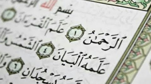 طفل يقرأ آيات من سورة الرحمن بصوت يبكي الحجر