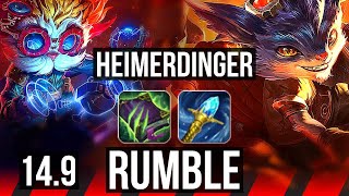 HEIMERDINGER vs RUMBLE (TOP) | 5k comeback, Rank 12 Heimer | NA Grandmaster | 14.9