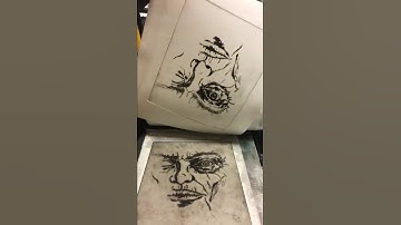 Jenny Gunning doing a Dry-point Intaglio Workshop for a Cheltenham school.